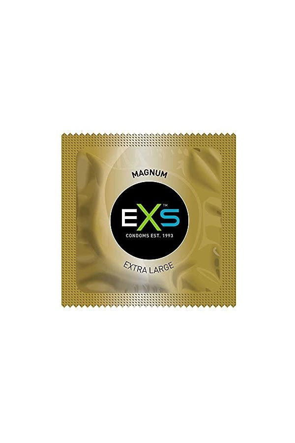 EXS – Lot de 100 préservatifs magnum en latex, taille XL