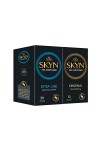 SKYN Lot de 60 Préservatifs : 50x Extra Lube Extra Lubrifiés + 10x Original Classique | Pour Homme | Ultra-Fins et Ultra-