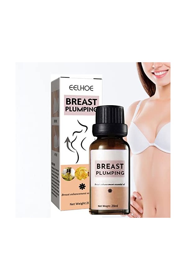 Renywosi Huile damélioration Mammaire | Huile Essentielle Naturelle Buste Up,20 ML dhuile repulpante pour Augmenter Le Volu