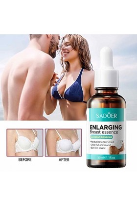 Maseaxi Huile délargissement du Sein,30 ML dhuile Essentielle dextrait de Noix de Coco Bust Up - Essence de Levage de Bust