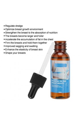 2 Pièces/ensemble Huile de Sérum Daugmentation Mammaire, Huile Dagrandissement du Sein pour Femme, Huile de Massage Hydrata