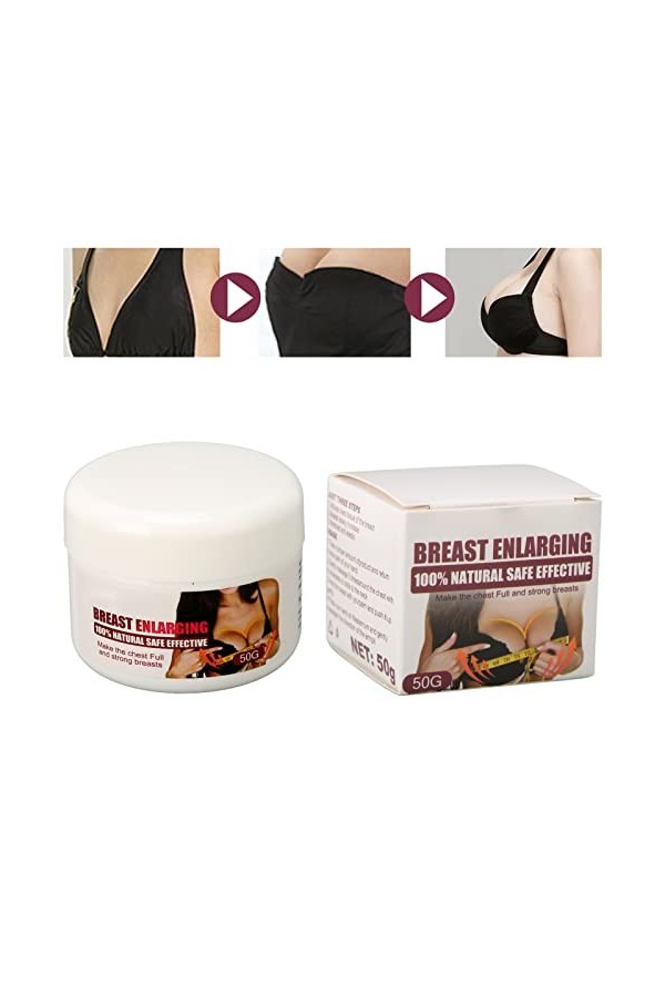 Crème Damélioration des Seins, 50 G de Crème de Levage des Seins pour les Femmes, Effet Repulpant Naturel Raffermissant Port