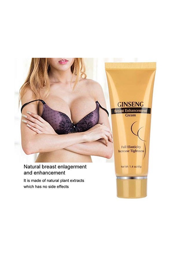 Crème pour lélargissement des seins, 40 g de Crème Raffermissante Poitrine au ginseng Naturel Crème pour lélargissement des