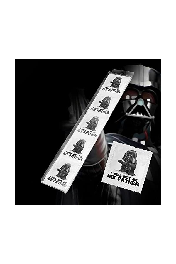 Préservatif Humoristique - Pack de 5 - Idée de Cadeau Drôle - Imprimé en France - En Latex Fin et Résistant - DARKAPOTE