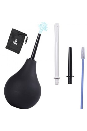 Poire À Lavement Médical Avec Brosse De Nettoyage 225ml - GARANTIE À VIE - 3 Canules - Sac Inclus