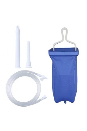 TopQuaFocus Kit de sac de lavement en PVC pour le nettoyage du côlon 2L pour le nettoyage de la douche pour hommes et femmes
