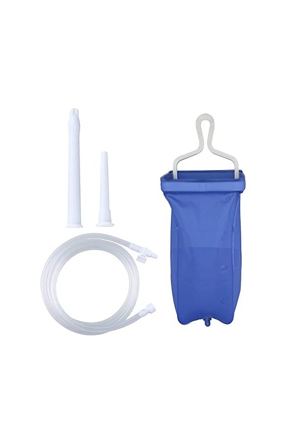 TopQuaFocus Kit de sac de lavement en PVC pour le nettoyage du côlon 2L pour le nettoyage de la douche pour hommes et femmes