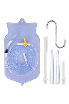 Kit de Sac à Lavement Pour le Nettoyage du Côlon Kit de Lavement Réutilisable Pour le Café Avec un Tuyau en Silicone de 150cm