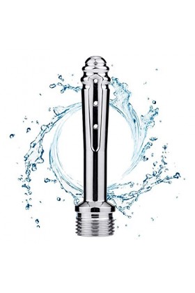 Petit Buse Shower - Pommeau de douche 7 trous - Cleaner Douche System Cleaner - Livré avec une Pochette en Velours Silver 