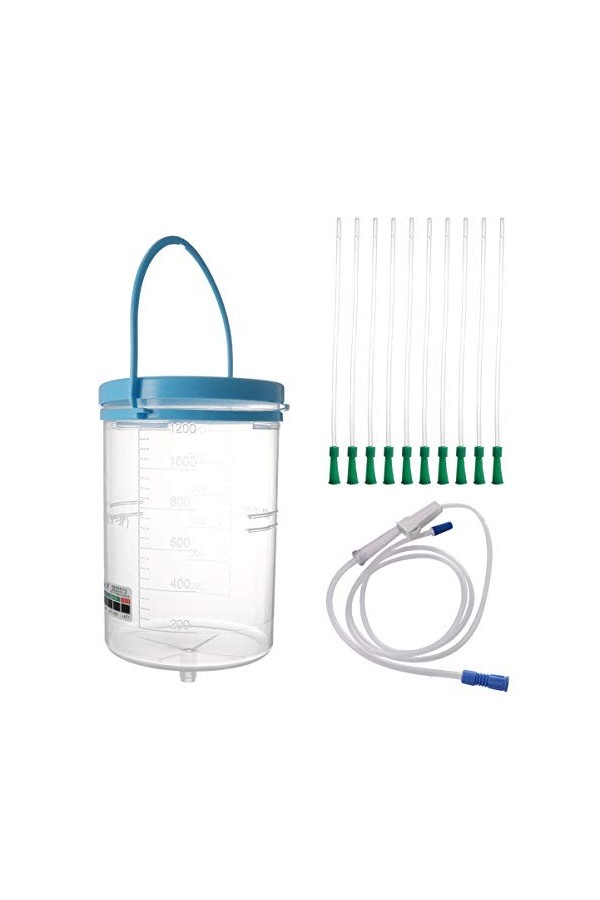 Lavement Tuyaux En Silicone Kit de Lavement Outils de Lavement Réutilisables en Silicone pour Le Nettoyage Du Côlon à Leau à