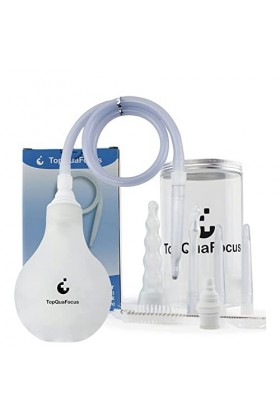 Grande poire à lavement de 320 ml, tuyau en silicone de 70 cm, 4 embouts différents,Médical Kit De Douche Intime Anale & Vagi