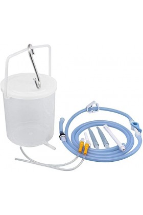 TopQuaFocus 2L lavement seau kit de nettoyage du côlon 70,5 oz seau à lavement en plastique étanche pour, pommeau de douche à