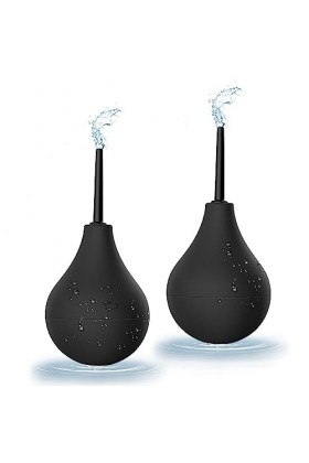 TSHAOUN 2 Pièces Poire À Lavement En Silicone pour Homme et Femme, 160 MLKit De Douche Intime， Amovibles & Confortables Buses