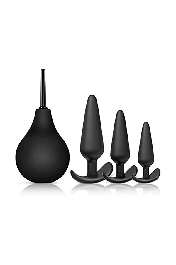 ARKNAV Poire de Lavement, 224Ml Poire de Lavement Intime Avec 3 Accessoires, Douches Ànâle Et Vaginale En Silicpour Nettoyage