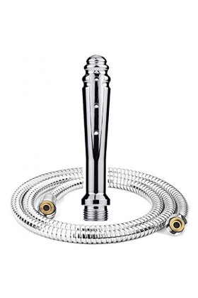 Grande Enema Shower Vaginal Anal Cleaner Colonic Douche System Cleaner Silver 