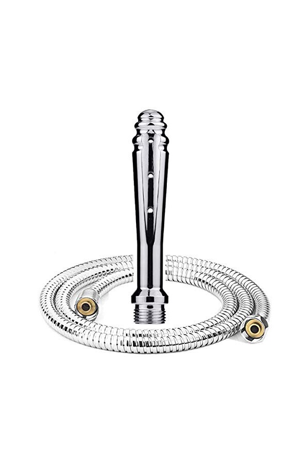 Grande Enema Shower Vaginal Anal Cleaner Colonic Douche System Cleaner Silver 