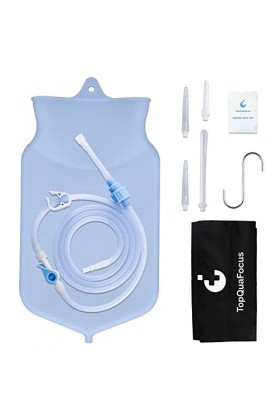 TopQuaFocus Kit de sac de Lavement Pour le Nettoyage du Côlon 6.5ft Tube en Silicone Kit de Lavement à Café 2L Sac de Lavemen