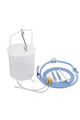 TopQuaFocus Kit Seau à Lavement en Plastique Utilisé pour le Nettoyage du Côlon 2L Enema Silicone Tuyau Tube du Côlon de 6.5 