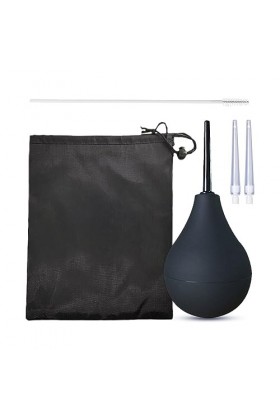 SKHAOVS Enema Bulb 160ml Poire de Lavement Intime Femme Homme Nettoyage Kit De Douche avec 2 Buses En Silicone Amovibles, 1 B