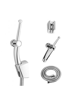 Kit Douchette WC Bidet à Main Hygiénique, Toilette Bidet Spray Pomme de douche Kits Finition Chromé - 7 trous Douchette pour 