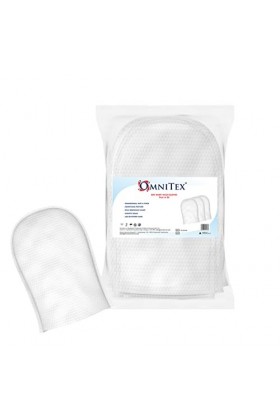 Omnitex Lot de 50 gants de toilette jetables pour le corps Doux et épais Design ergonomique incurvé À utiliser avec un gel do