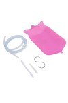Kit de sac de lavement en silicone, kit portable de nettoyage du côlon non professionnel, grande capacité, débit réglable pou