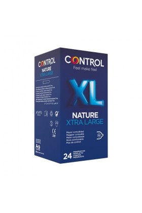 Control Préservatifs Nature XL Boîte Pack Économie 24 préservatifs Taille plus grande, Plus grand confort, Lubrifiés, Sexe sû