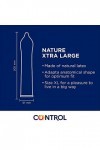 Control Préservatifs Nature XL Boîte Pack Économie 24 préservatifs Taille plus grande, Plus grand confort, Lubrifiés, Sexe sû