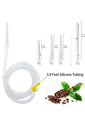 Smokitcen Kit Enema - Sac Enema 2L - Tuyau en silicone de 1,5 m de long - 5 embouts réutilisables multi-tailles - Débit deau