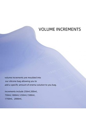 Kit de sac de lavement pour le nettoyage du colon, sac de lavement à ouverture supérieure de 2 quarts avec tuyau en silicone 