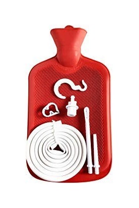 Abyclean Kit de lavement anal en caoutchouc pour la santé des femmes ou des hommes rouge, 2 L 