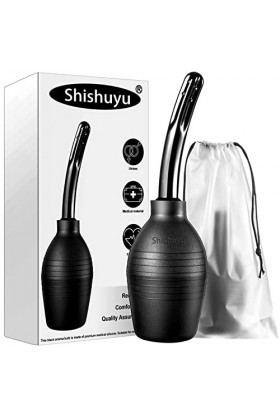 Kit de bulbes de lavement de 283,5 g avec sac de rangement - Douche anale ou vaginale en silicone pour homme ou femme - Netto