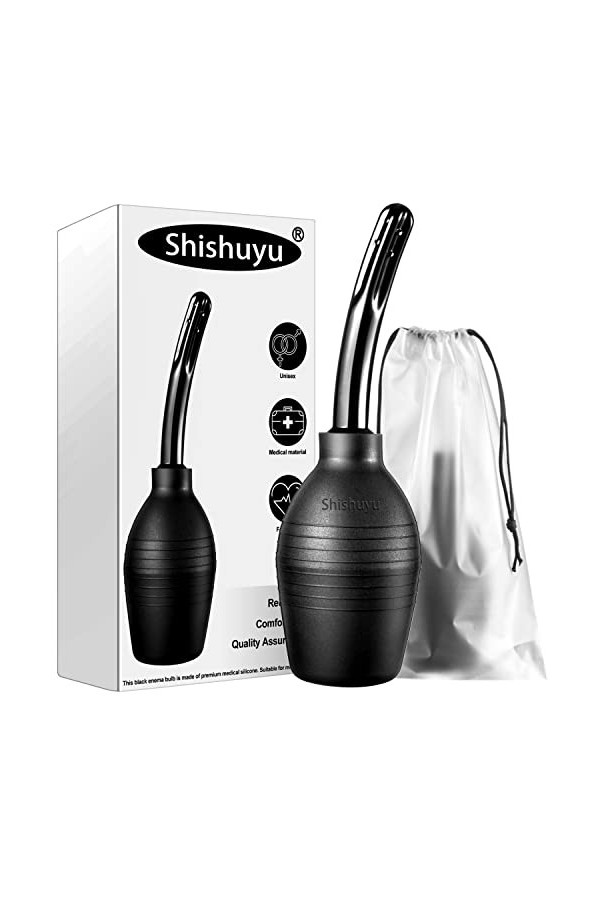 Kit de bulbes de lavement de 283,5 g avec sac de rangement - Douche anale ou vaginale en silicone pour homme ou femme - Netto