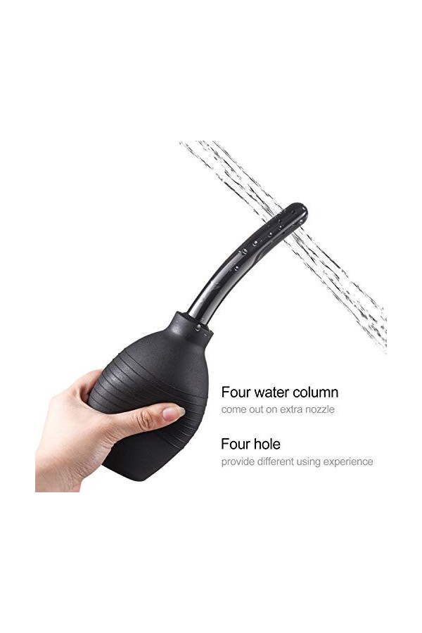 Kit de bulbes de lavement de 283,5 g avec sac de rangement - Douche anale ou vaginale en silicone pour homme ou femme - Netto