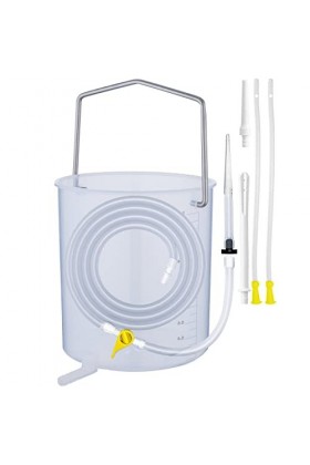 kit de lavement intestinal à domicile - seau transparent dune capacité de 2L, tuyau de 2m -PLUS: eBook + 2x tubes