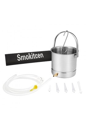Smokitcen Seau à lavement en acier inoxydable Capacité 2 l