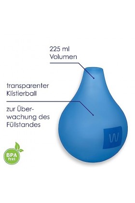 Dr. Wunder® lavement-inema-set 225ml : set de lavement polyvalent comprenant 4 embouts de lavement 1x tube pour wapiti 40cm 