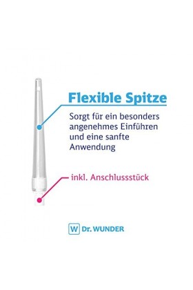 Dr. Wunder® 10 pcs. embouts de lavement doux | matériau doux, embout rond et bords arrondis | longueur 11cm | taille universe