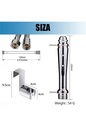 Kit de nettoyage de lavement avec fixation pour salle de bain, tuyau de douche, lavement et bidet 150 cm