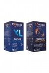 Control Control Condom Kit composé de 1 lot de préservatifs naturels XL 24 pièces et 1 boîte de préservatifs très fin XL 24 p