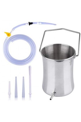 ZYFWBDZ Kit de Lavement en Acier Inoxydable Kit de Lavement capacité 2l réutilisable pour détoxication de Nettoyage du Colon 