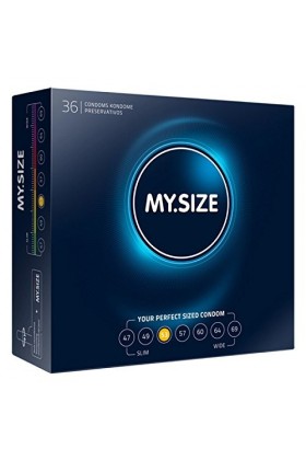Préservatif MY.SIZE 53 mm, 36 pièces - ajustement parfait et taille adaptée à chacun