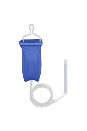 KiMiLIKE Sac à lavement réutilisable de voyage Enema Kit transparent non toxique pour le café et leau du colon, côté accueil