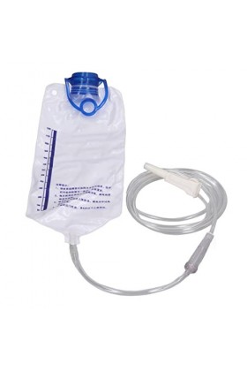 Cosiki Poire Lavement Rectale, Kit de Sac de Lavement, 1200 ML PVC Kit de Nettoyage pour Sac de Lavement du Côlon Poche de Pe