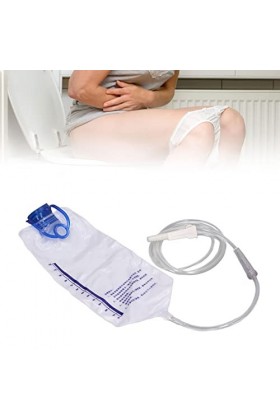 Cosiki Poire Lavement Rectale, Kit de Sac de Lavement, 1200 ML PVC Kit de Nettoyage pour Sac de Lavement du Côlon Poche de Pe