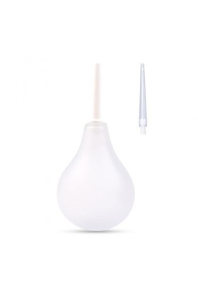 SKHAOVS Enema Bulb En Silicone 224ml avec 2 Canules Amovibles, Poire de Lavement Intime pour Femme Homme Nettoyage Kit De Dou