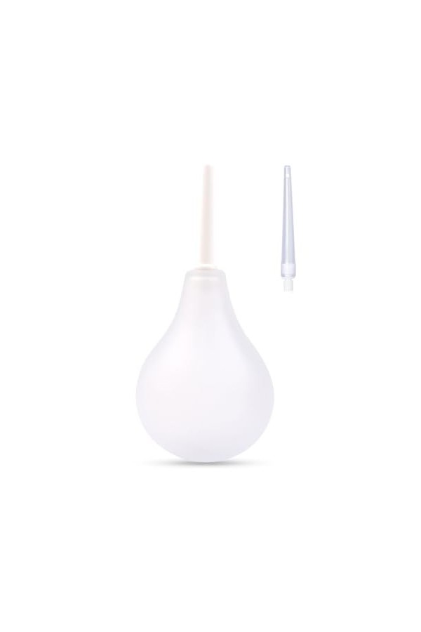 SKHAOVS Enema Bulb En Silicone 224ml avec 2 Canules Amovibles, Poire de Lavement Intime pour Femme Homme Nettoyage Kit De Dou