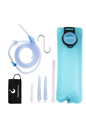 Topquafocus Trousse de Lavement Portable Anel Duche Pour Hommes sac de Lavement pour Hommes Femmes Nettoyage du Côlon 3L