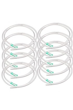 Lot de 10 tubes intestinaux - 100 cm - Pointe ronde et bords arrondis - Longueur : 100 cm - ∅ 5,3 mm - Taille universelle pou