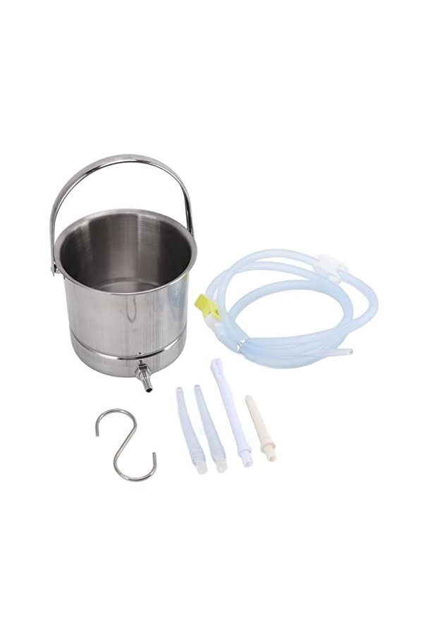 Seau de Lavement avec Sac de Rangement Buses de Lavement en Silicone Kit de Lavement en Silicone Home Enema Kit Dirrigation 
